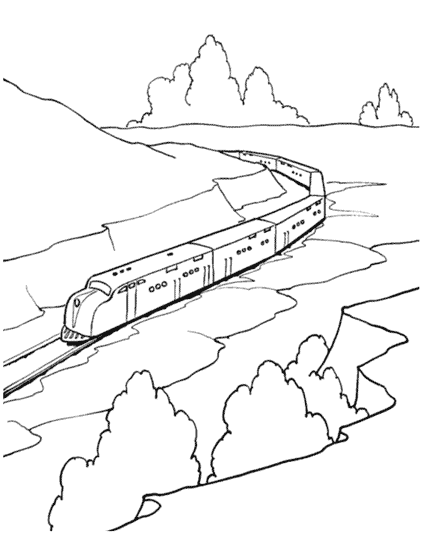 Disegno da colorare: Treno / Locomotiva (Trasporto) #135222 - Pagine da Colorare Stampabili Gratuite