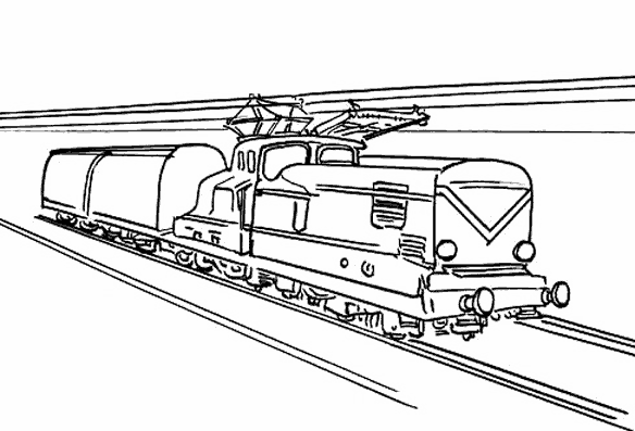 Disegno da colorare: Treno / Locomotiva (Trasporto) #135224 - Pagine da Colorare Stampabili Gratuite