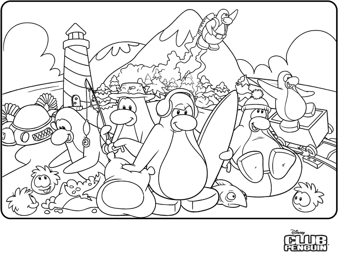 Disegno da colorare: Club Pinguino (Videogiochi) #170302 - Pagine da Colorare Stampabili Gratuite