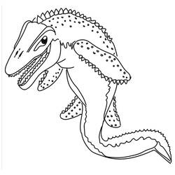 Disegni da colorare: Mosasauro - Pagine da Colorare Stampabili Gratuite
