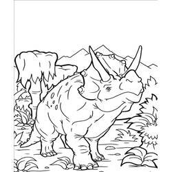 Disegni da colorare: Triceratopo - Pagine da Colorare Stampabili Gratuite