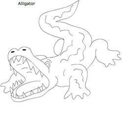 Disegno da colorare: Alligatore (Animali) #393 - Pagine da Colorare Stampabili Gratuite