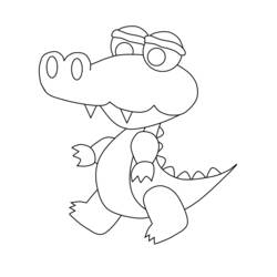 Disegno da colorare: Alligatore (Animali) #394 - Pagine da Colorare Stampabili Gratuite