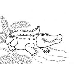 Disegno da colorare: Alligatore (Animali) #396 - Pagine da Colorare Stampabili Gratuite