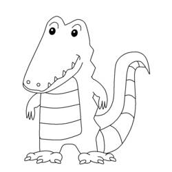 Disegno da colorare: Alligatore (Animali) #453 - Pagine da Colorare Stampabili Gratuite