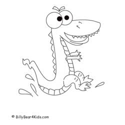 Disegno da colorare: Alligatore (Animali) #454 - Pagine da Colorare Stampabili Gratuite