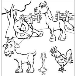 Disegno da colorare: Animali da fattoria (Animali) #21499 - Pagine da Colorare Stampabili Gratuite
