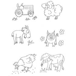 Disegno da colorare: Animali da fattoria (Animali) #21570 - Pagine da Colorare Stampabili Gratuite