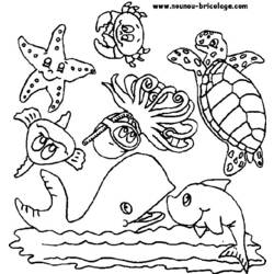 Disegno da colorare: animali marini (Animali) #22007 - Pagine da Colorare Stampabili Gratuite