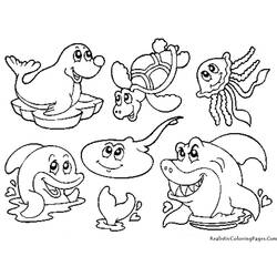 Disegno da colorare: animali marini (Animali) #22092 - Pagine da Colorare Stampabili Gratuite