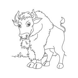 Disegno da colorare: Bisonte (Animali) #1219 - Pagine da Colorare Stampabili Gratuite