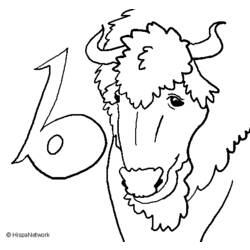 Disegno da colorare: Bisonte (Animali) #1223 - Pagine da Colorare Stampabili Gratuite