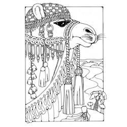 Disegno da colorare: Cammello (Animali) #1694 - Pagine da Colorare Stampabili Gratuite