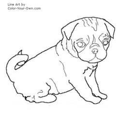 Disegno da colorare: Cane (Animali) #70 - Pagine da Colorare Stampabili Gratuite