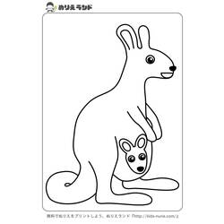 Disegno da colorare: Canguro (Animali) #9121 - Pagine da Colorare Stampabili Gratuite