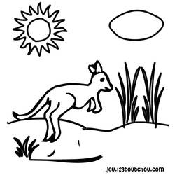 Disegno da colorare: Canguro (Animali) #9127 - Pagine da Colorare Stampabili Gratuite