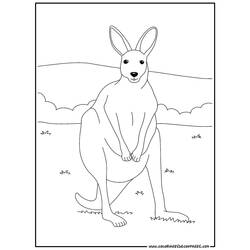 Disegno da colorare: Canguro (Animali) #9180 - Pagine da Colorare Stampabili Gratuite