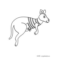Disegno da colorare: Canguro (Animali) #9187 - Pagine da Colorare Stampabili Gratuite