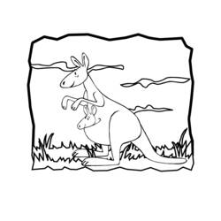 Disegno da colorare: Canguro (Animali) #9251 - Pagine da Colorare Stampabili Gratuite