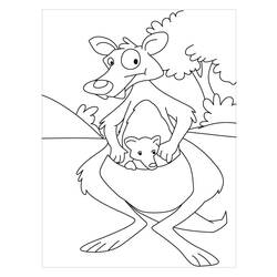 Disegno da colorare: Canguro (Animali) #9258 - Pagine da Colorare Stampabili Gratuite