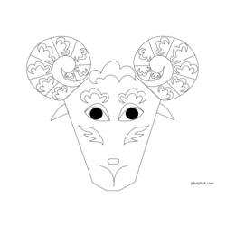 Disegno da colorare: Capra (Animali) #2550 - Pagine da Colorare Stampabili Gratuite