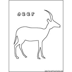 Disegno da colorare: capriolo (Animali) #2673 - Pagine da Colorare Stampabili Gratuite