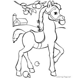 Disegno da colorare: Cavallo (Animali) #2225 - Pagine da Colorare Stampabili Gratuite
