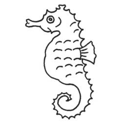 Disegno da colorare: Cavalluccio marino (Animali) #18608 - Pagine da Colorare Stampabili Gratuite
