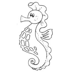 Disegno da colorare: Cavalluccio marino (Animali) #18649 - Pagine da Colorare Stampabili Gratuite