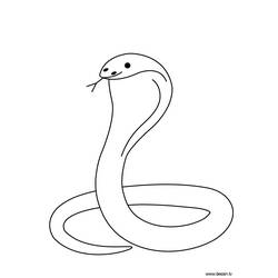 Disegno da colorare: Cobra (Animali) #3227 - Pagine da Colorare Stampabili Gratuite