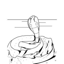 Disegno da colorare: Cobra (Animali) #3230 - Pagine da Colorare Stampabili Gratuite