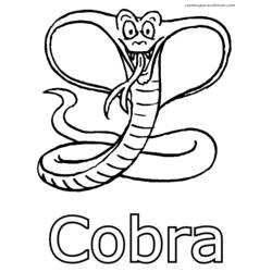 Disegno da colorare: Cobra (Animali) #3289 - Pagine da Colorare Stampabili Gratuite