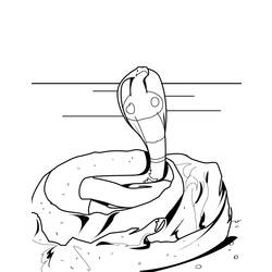 Disegno da colorare: Cobra (Animali) #3290 - Pagine da Colorare Stampabili Gratuite