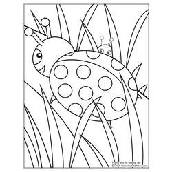 Disegno da colorare: Coccinella (Animali) #3392 - Pagine da Colorare Stampabili Gratuite