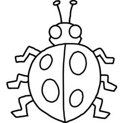 Disegno da colorare: Coccinella (Animali) #3553 - Pagine da Colorare Stampabili Gratuite