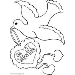 Disegno da colorare: Colomba (Animali) #3998 - Pagine da Colorare Stampabili Gratuite
