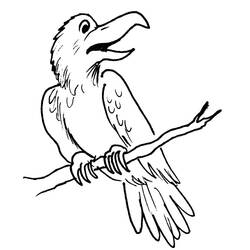 Disegno da colorare: Corvo (Animali) #4292 - Pagine da Colorare Stampabili Gratuite