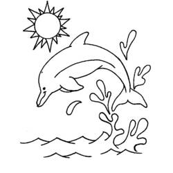 Disegno da colorare: Delfino (Animali) #5093 - Pagine da Colorare Stampabili Gratuite