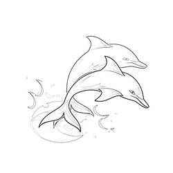 Disegno da colorare: Delfino (Animali) #5113 - Pagine da Colorare Stampabili Gratuite