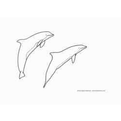 Disegno da colorare: Delfino (Animali) #5115 - Pagine da Colorare Stampabili Gratuite