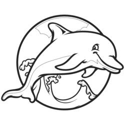 Disegno da colorare: Delfino (Animali) #5125 - Pagine da Colorare Stampabili Gratuite