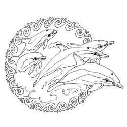Disegno da colorare: Delfino (Animali) #5141 - Pagine da Colorare Stampabili Gratuite