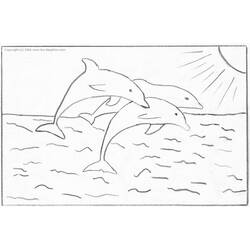 Disegno da colorare: Delfino (Animali) #5173 - Pagine da Colorare Stampabili Gratuite