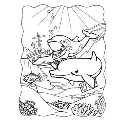 Disegno da colorare: Delfino (Animali) #5184 - Pagine da Colorare Stampabili Gratuite