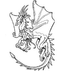 Disegno da colorare: Drago (Animali) #5717 - Pagine da Colorare Stampabili Gratuite