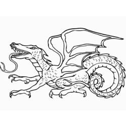 Disegno da colorare: Drago (Animali) #5732 - Pagine da Colorare Stampabili Gratuite