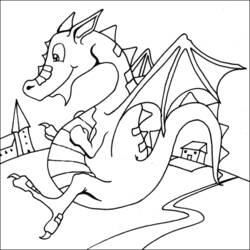 Disegno da colorare: Drago (Animali) #5804 - Pagine da Colorare Stampabili Gratuite