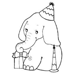 Disegno da colorare: Elefante (Animali) #6313 - Pagine da Colorare Stampabili Gratuite