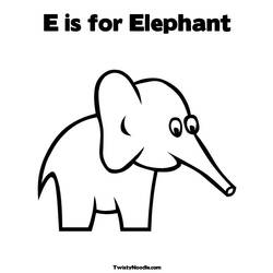 Disegno da colorare: Elefante (Animali) #6363 - Pagine da Colorare Stampabili Gratuite