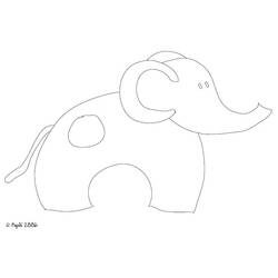 Disegno da colorare: Elefante (Animali) #6378 - Pagine da Colorare Stampabili Gratuite